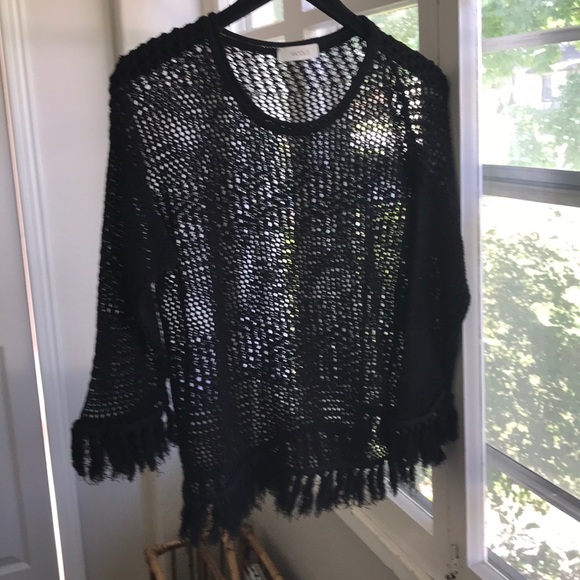 ViCOLO Made in Italy black cotton knit sweater - Picture 1 of 4